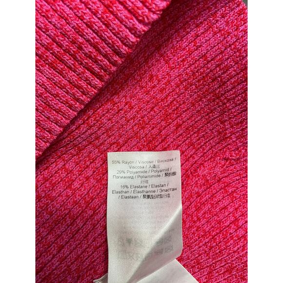 Ganni 'M�lange' Pink Knit Long Sleeve Midi Dress Size M - Picture 5 of 5